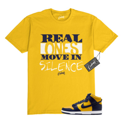 Dunk Michigan 2025 Varsity Maize Yellow Midnight Navy T Shirt Match REAL