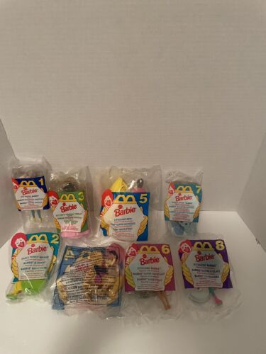 BARBIE DOLL FIGURES SET 1-8 MCDONALD’S HAPPY MEAL TOYS 1994 SEALED COMPLETE RARE - Picture 1 of 7