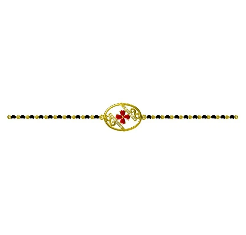 Elegant Red Ruby Diamond Bracelet | 18KT Gold | Style MLB-0017 - Image 2 of 4