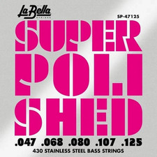 La Bella Super Polished Flatwound Bass Strings 47-125