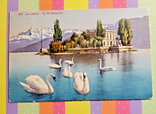 SWITZERLAND, SALAGNON ISLAND, LAKE GENEVA, MONTREUX - 1924 POST, ANTIQUE