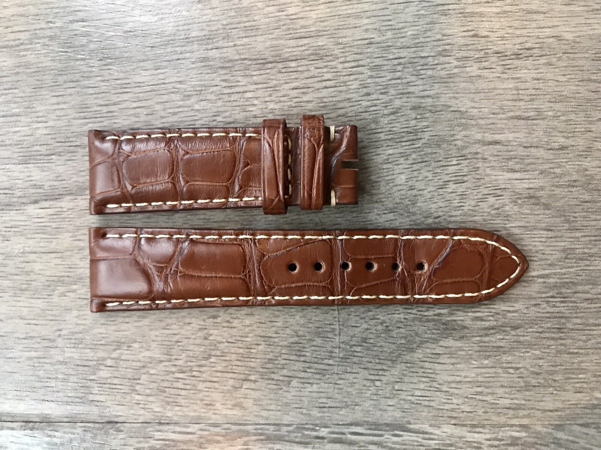 New Breitling 1016P 20mm Brown Croco Strap, Navitimer 38, Premier 40 *Small*