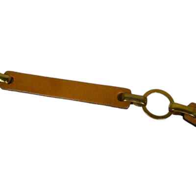 Vintage Tan Leather Chain Belt One Size Geometric Retro  display picture 2