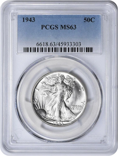 1943 Walking Liberty Silver Half Dollar MS63 PCGS