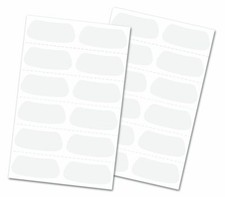 RAWLINGS BASEBALL/SOFTBALL EYE BLACK STICKERS - 12 PAIR - COLOR WHITE