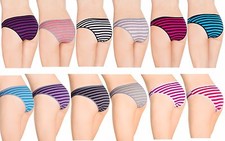 6 Lot Women Cotton Sport Panties Pack Bikinis Underwear Knickers Teens Briefs S