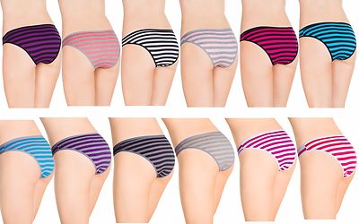 6 Lot Women Cotton Sport Panties Pack Bikinis Underwear Knickers Teens Briefs S 