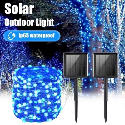 Solar Powered LED Copper Wire Fairy String Lights – Waterproof For Outdoor Garden & Party