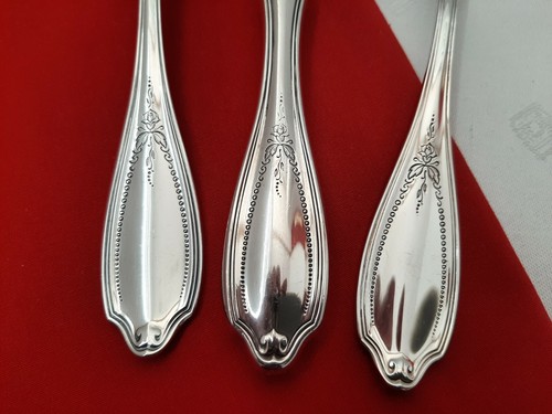 WMF Englische Rose Tafelbesteck Messer Gabel Löffel 3 tlg cm 90er Silber TOP - Picture 5 of 11