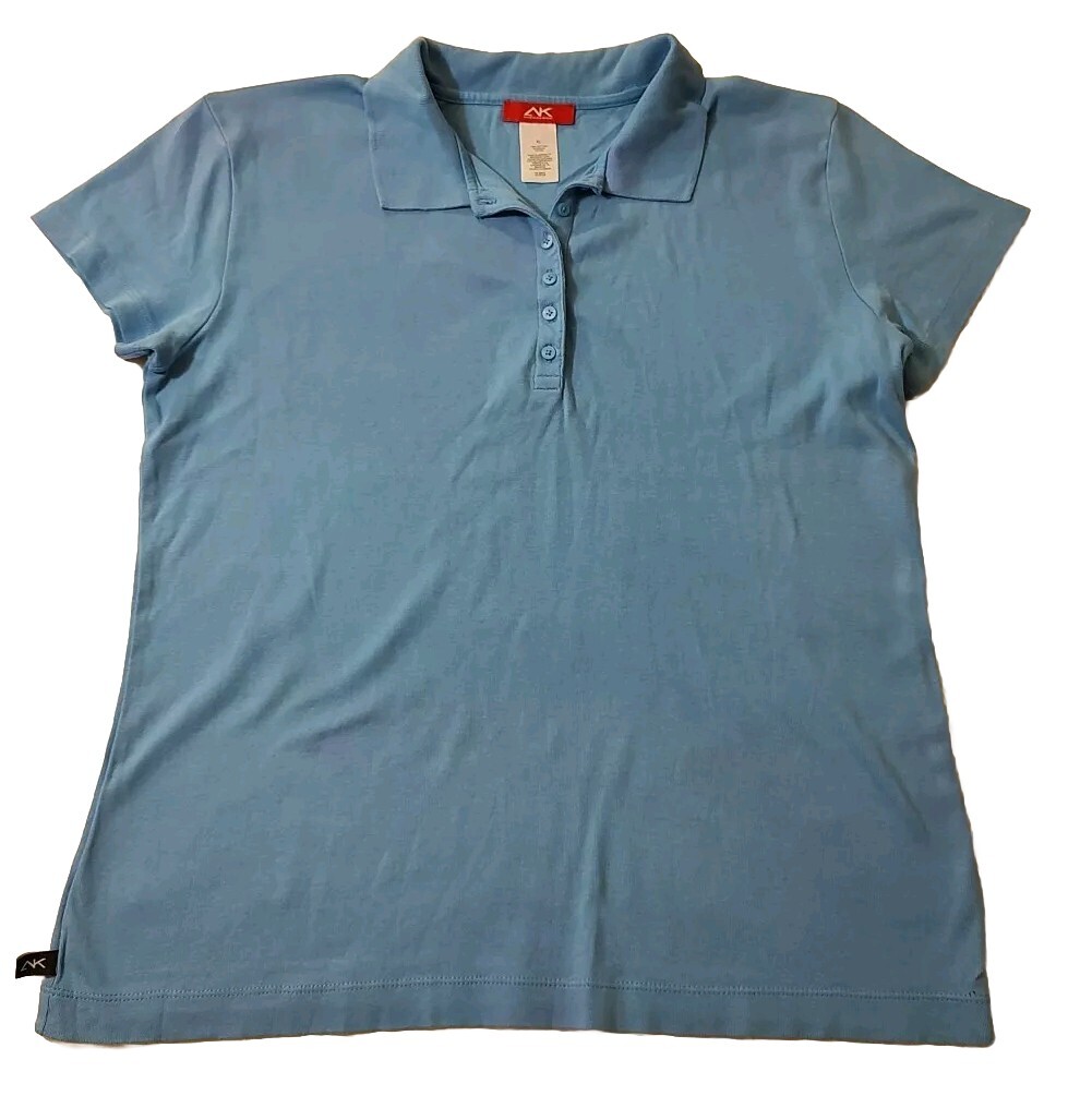 Anne Klein Sport Women's Collared 1/4 Button Short Sleeve Shirt XL