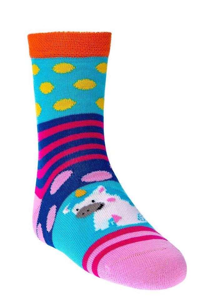 WOWERAT Kinder Socken 'Pferde Classic' – 3er Pack, Handgekettelt, Aus Weicher Baumwolle