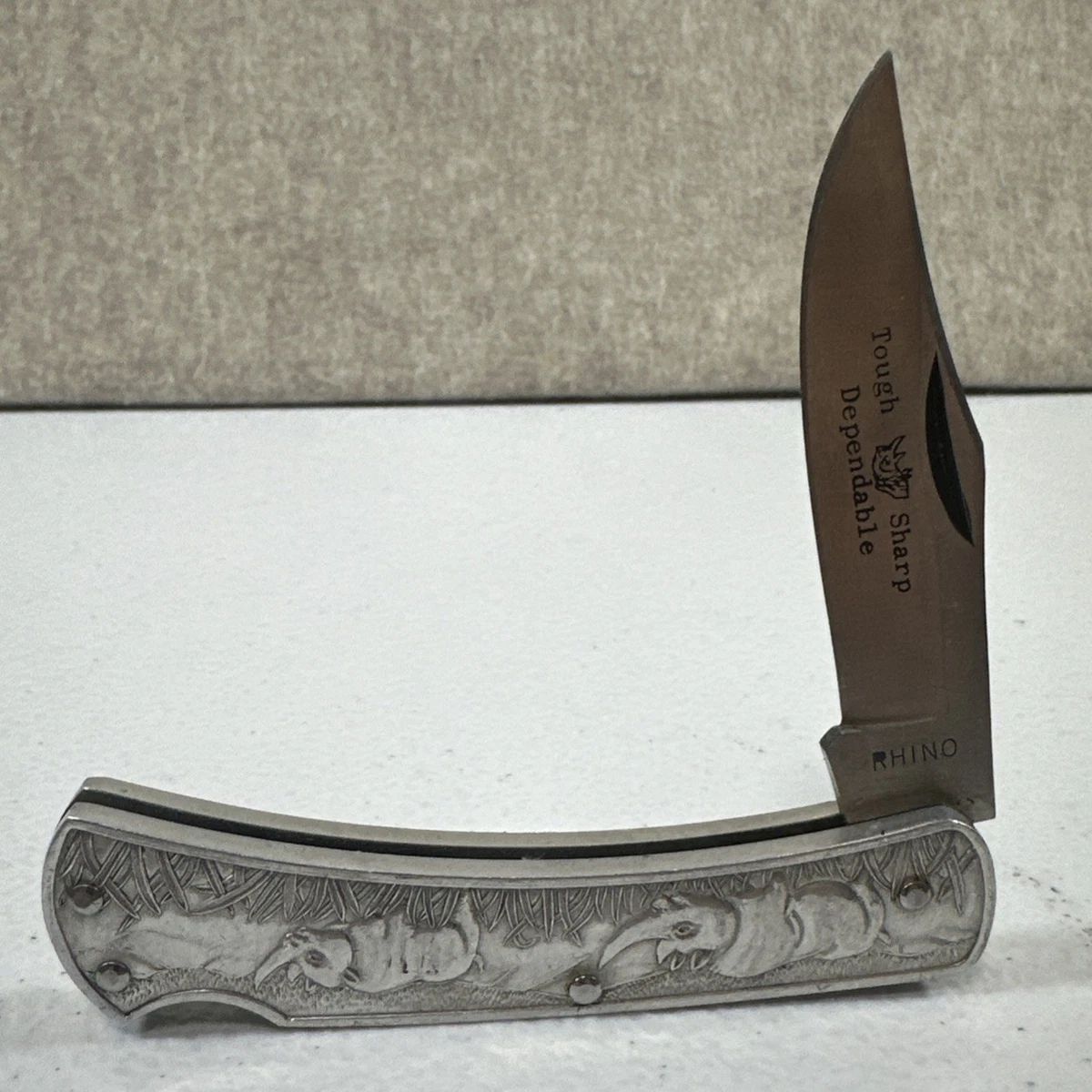 Rhino Knife In Collectible Vintage Factory Manufactured Folding 