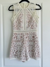 AlexisLace Pattern Crew Neck RomperSize: XS