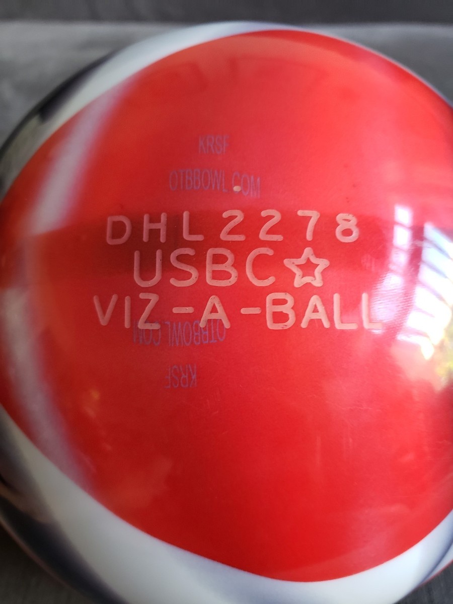 Vintage RARE!! Viz-a-Ball UFC Bowling Ball USA American Flag