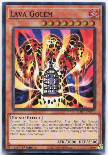 Lava Golem 1st Edition Super Rare 25th Anniversary RA01-EN001 LP