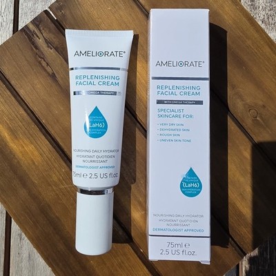 Ameliorate Replenishing Facial Cream Ceramide Fullsize 75ml 2.5oz UK Moisturizer