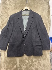 Woolrich Blazer Mens 48R Grey Wool Tweed Sport Coat Made in USA Vintage