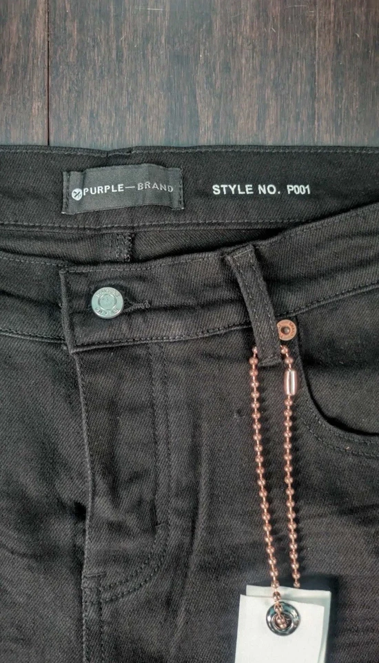 全新紫色牛仔裤,尺寸 30 色黑色带标签 — 第 3/4 张图片