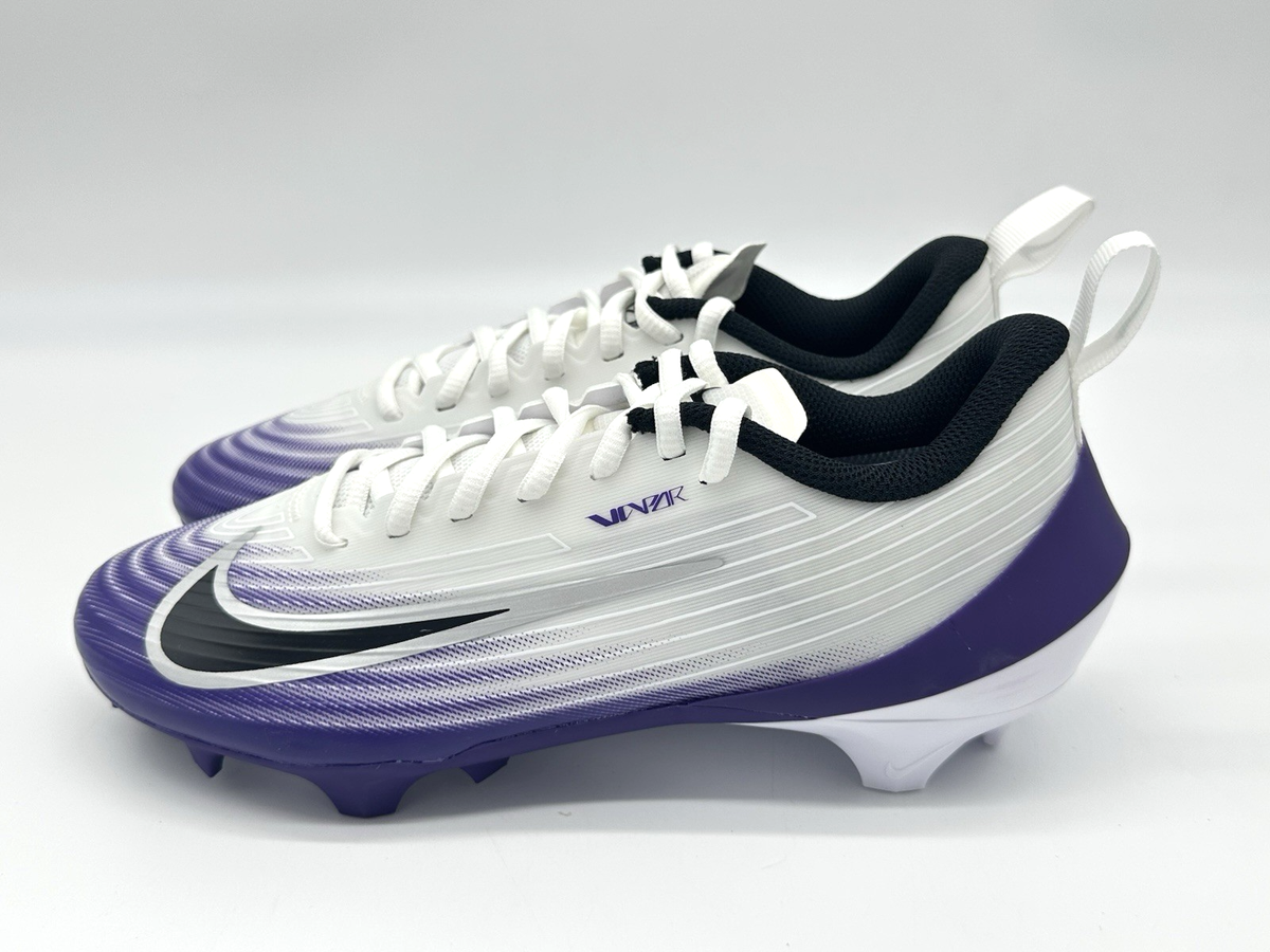 Nike Vapor Speed 3 Men's Size 7.5 White Purple Football Cleats