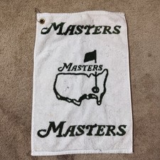 Augusta National Masters Golf Towel White  Green Used 22x15