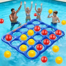 Juego de Juguetes de Piscina Inflables 4 en Línea, Gigante Flotante 4inaRow Lanzamiento Juego de Piscina con 2...