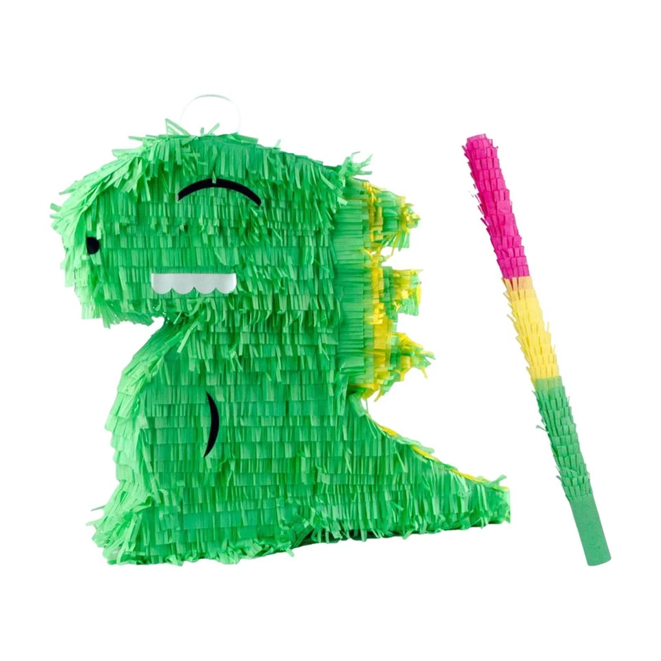 Dinosaur Pinata with Stick Ornament Indoor Outdoor Party Favors for Baby Shower - Image 4 of 4