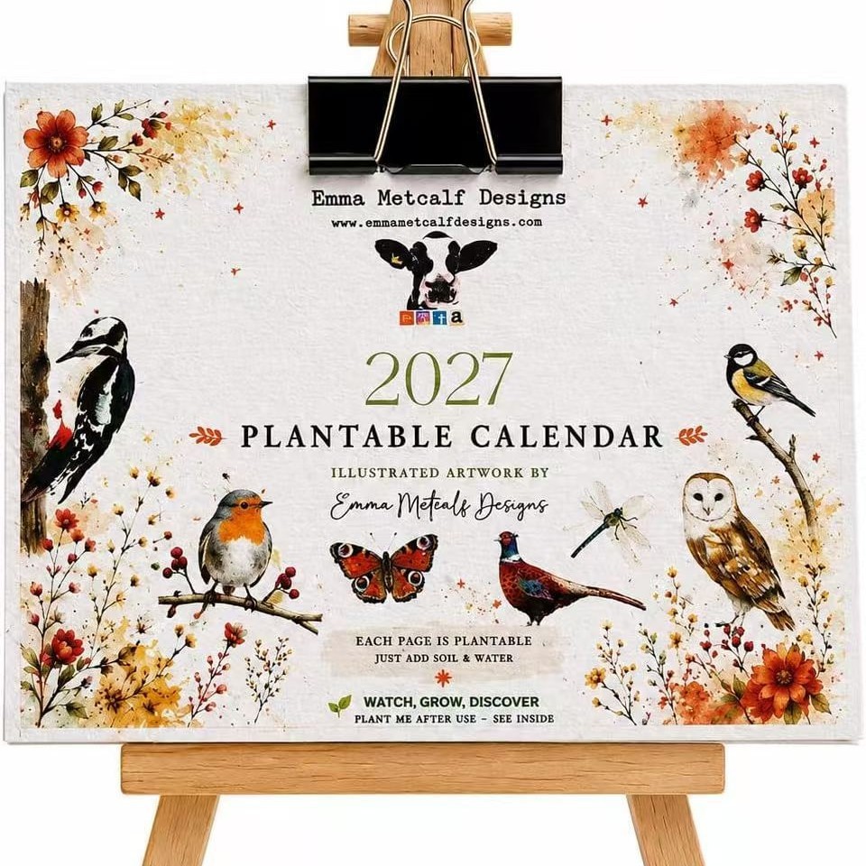Plantable Seed Calendar 2027 Gardening & Green Living Planner with ...