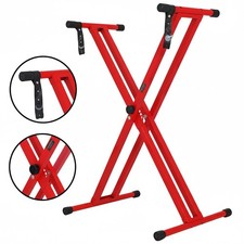 Keyboard Stand Double X Foldable Adj w Strap