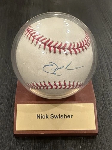 NICK SWISHER Yankees Autographed Signed Auto OML Baseball MLB Authentication