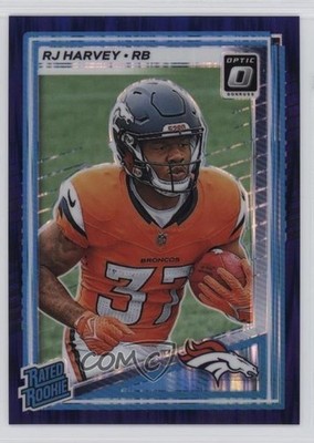 2025 Panini Donruss Optic Rated Purple Shock Prizm RJ Harvey #208 Rookie RC 1e7l