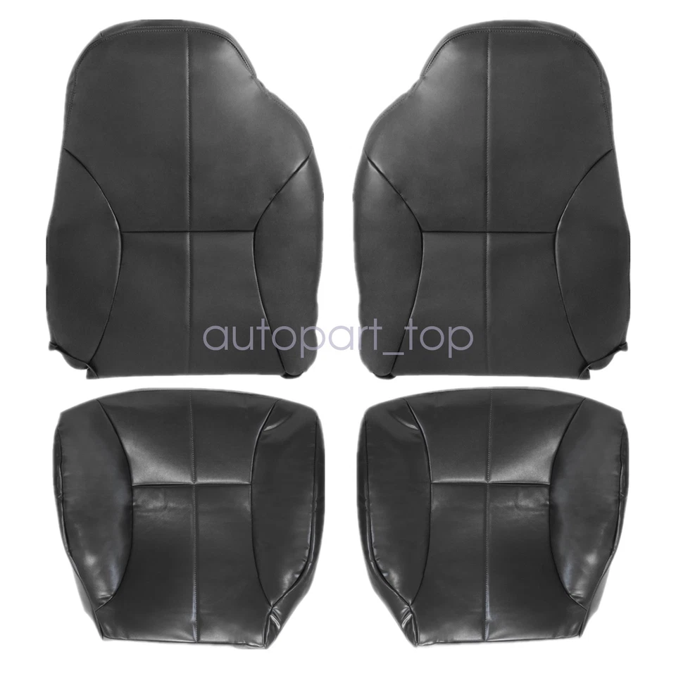 Driver & Passenger Seat Cover Dark Gray For 1998-2002 Dodge Ram 1500 2500 3500 Foto 3 de 4