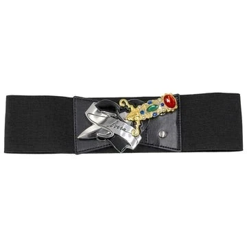 Kreepsville 666 Elvira Dagger Buckle Elastic Waist Belt Retro Gothic 3 Sizes NWT - product listing photo
