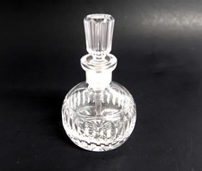 Vintage WATERFORD LISMORE 4.5" Perfume Bottle Clear Crystal Glass with Dauber