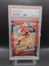 2025 Panini Prizm Vernon Davis Red Choice Prizm /20 PSA 9 San Francisco 49ers