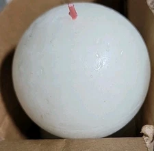 Round Candles Rustic White Made In Poland Set Of Three