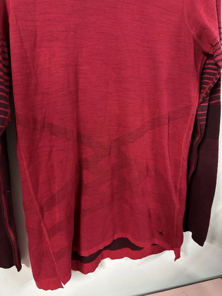 Top SmartWool Lana Merino Intraknit 200 Capa Base Mujer Manga Larga XL Rojo Foto 3 de 4