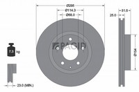 2X Bremsscheibe Pagid 55676NC FüR Mazda BM BN CX DK Bmlfp Bmlfs BM4 BN4 Skyactiv