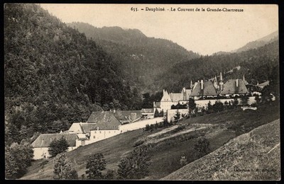 Postcard  Convent of the Grande-Chartreuse, Dauphiné, 14 miles North of Grenoble
