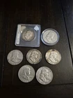 Lot Of 7 Franklin Half Dollar Lot 90% Silver $3.50 Face