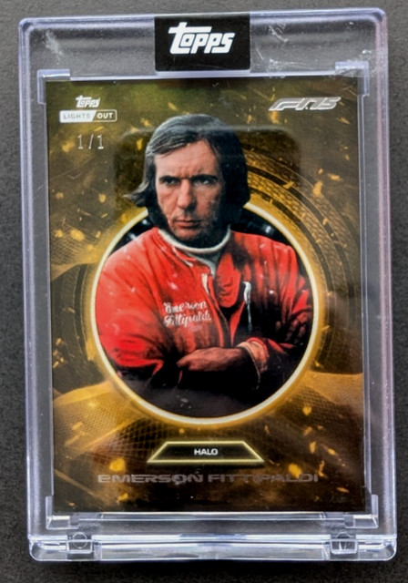 2025 Topps Lights Out Emerson Fittipaldi 1/1 Halo Legends