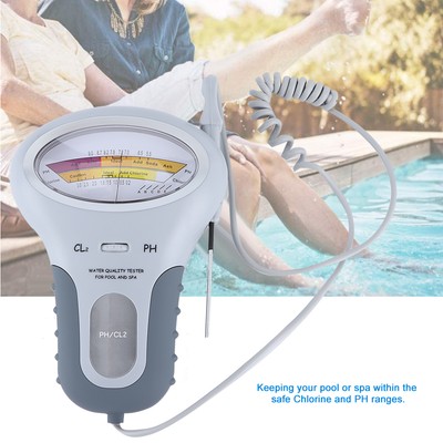 GE Portable 2in 1 Wasserqualität PH CL2 Chlor Tester Level Meter Für Schwimmbad
