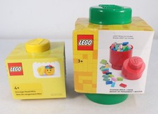 LEGO Green Storage Brick Knob & Storage Head Mini New