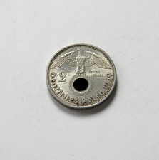 DRITTES REICH: 2 Reichsmark 1939 A "HINDENBURG", J. 366, pr&auml;gefrisch/unc., I.