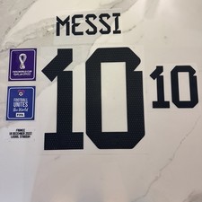 Juego de nombres de casa MESSI Argentina 2022 parche dorsal parche final Copa Mundial