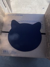 10pc Silicon Black Kitty mouse mat  unprinted 