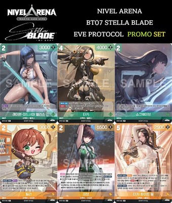 Stellar Blade Promo Complete Set Cards Pack BT07 Nivel Arena Eve Protocol KR