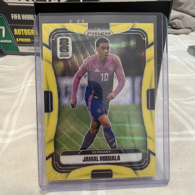2026 Panini Prizm FIFA World Cup Jamal Musiala Yellow Wave Prizm /180 Germany