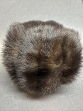 Vintage Mink Fur Hand Warmer Muff 10   Very Clean 1950s-60s