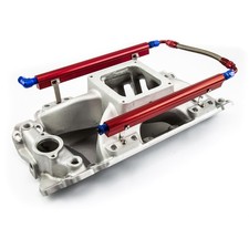 Chevy Bbc 454 Rect Port Dominator Wfuel Rails High Rise Intake Manifold Satin Chevy Bbc 454 Rect Port Dominator Wfuel Rails High Rise Intake Manifold Satin