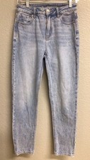American Eagle Women Jeans Blue Denim Mom Jean Strigid Size 0